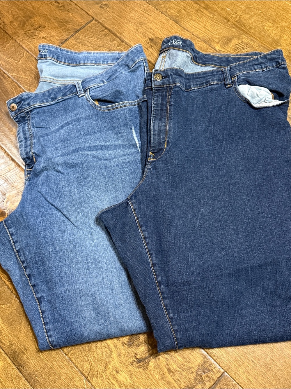 Rockstar Old Navy Women’s Bootcut Jeans — Dark Blue & Light Blue Washes